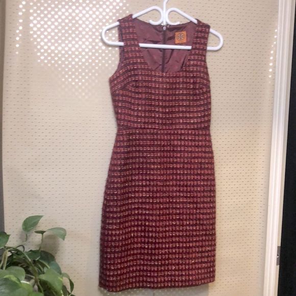Tory Burch Victory Sleeveless Tweed Sheath Dress - Picture 3 of 7